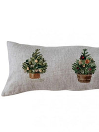 10x36 Embroidered Trees Pillow