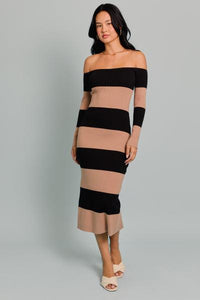 Sarrazin Striped Knit Dress