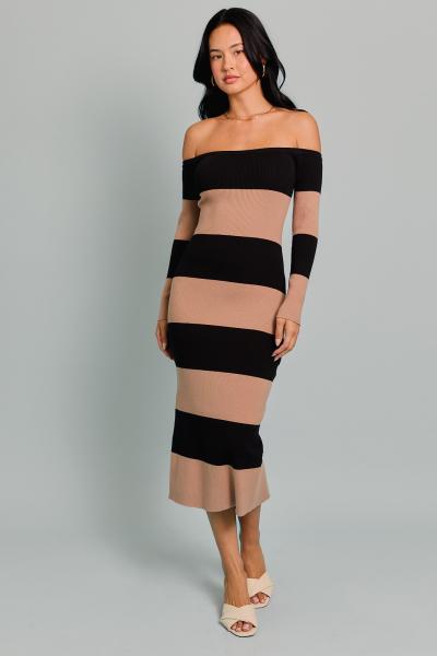 Sarrazin Striped Knit Dress