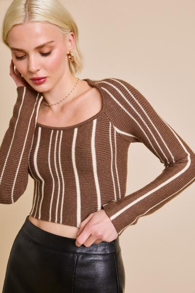 Halle Vertical Striped Sweater