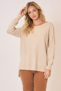 Ultra-Soft Boat Neck Hi-Lo Sweater