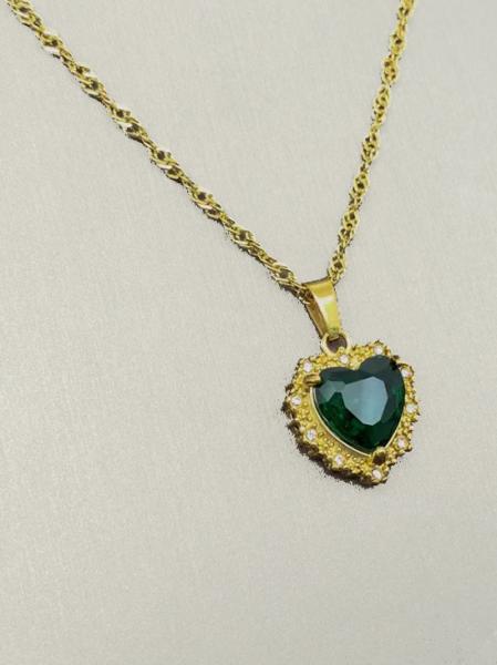 Sparkling Heart 18K Gold Plated Necklace