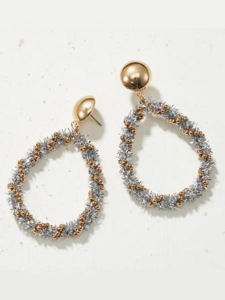 Tinsel Teardrop Earrings