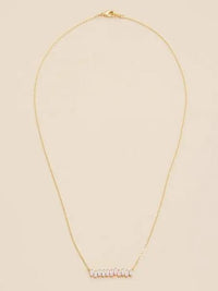 Offset Baguette Gold Dip Necklace