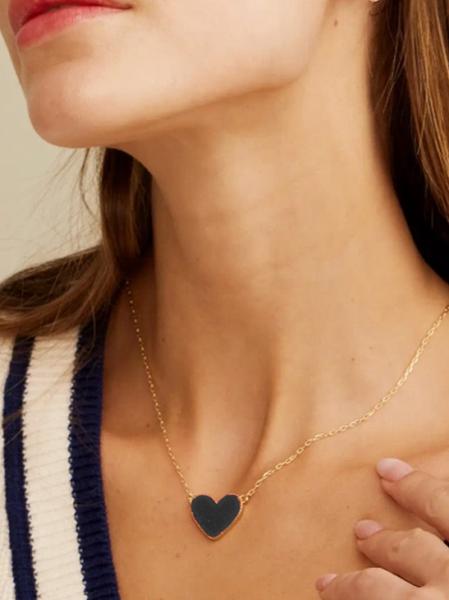 Druzy Heart Necklace