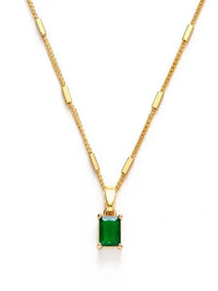 Emerald Solitaire Necklace