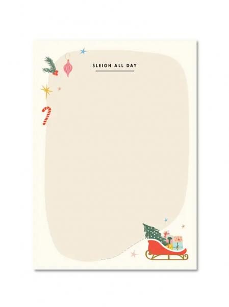 Sleigh All Day Christmas Notepad