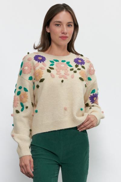 Folk Flower Sweater