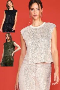 Sequin Nordani Sleeveless Top