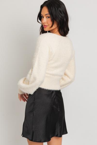 Ryonna Ribbon Fuzzy Sweater