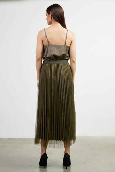 Pleated Glimmer Skirt