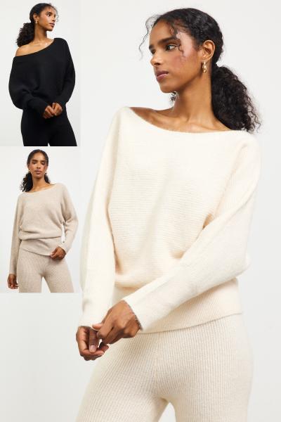 Windrose Off-Shoulder Sweater