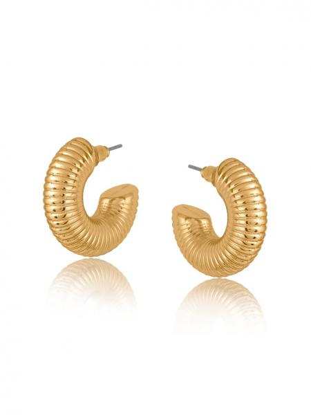 Anata Wide Textured Hoop Earrings