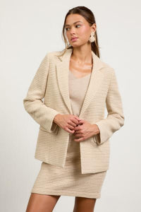 Sandstone Crochet Blazer