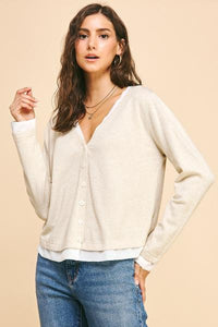 Chiffon Layered Cardigan