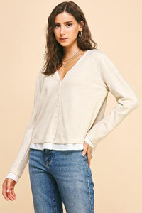 Chiffon Layered Cardigan