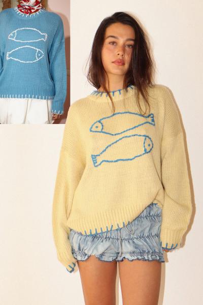 Fish Hem Stitch Sweater