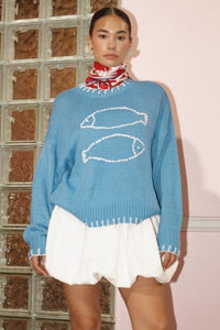 Fish Hem Stitch Sweater