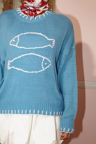 Fish Hem Stitch Sweater