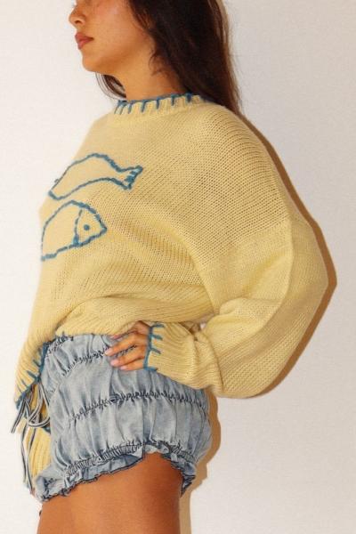 Fish Hem Stitch Sweater