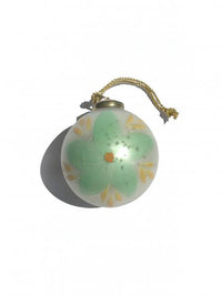 Hand-Painted Floral Glass Ornament