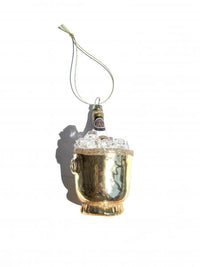 Glass Champagne Bucket Ornament