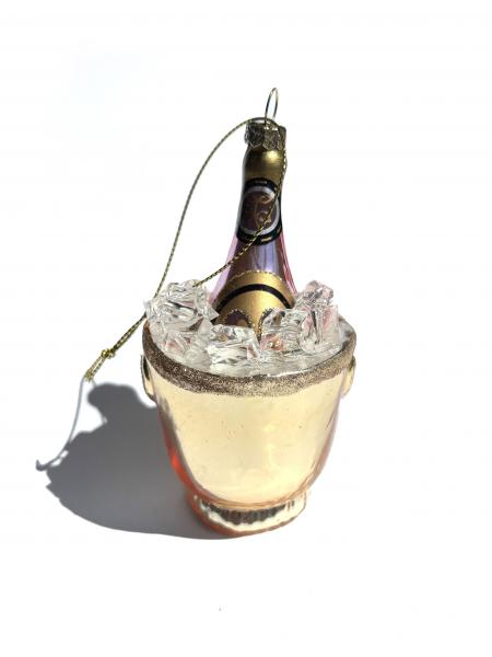 Glass Champagne Bucket Ornament