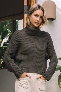 Chenille Turtleneck Sweater