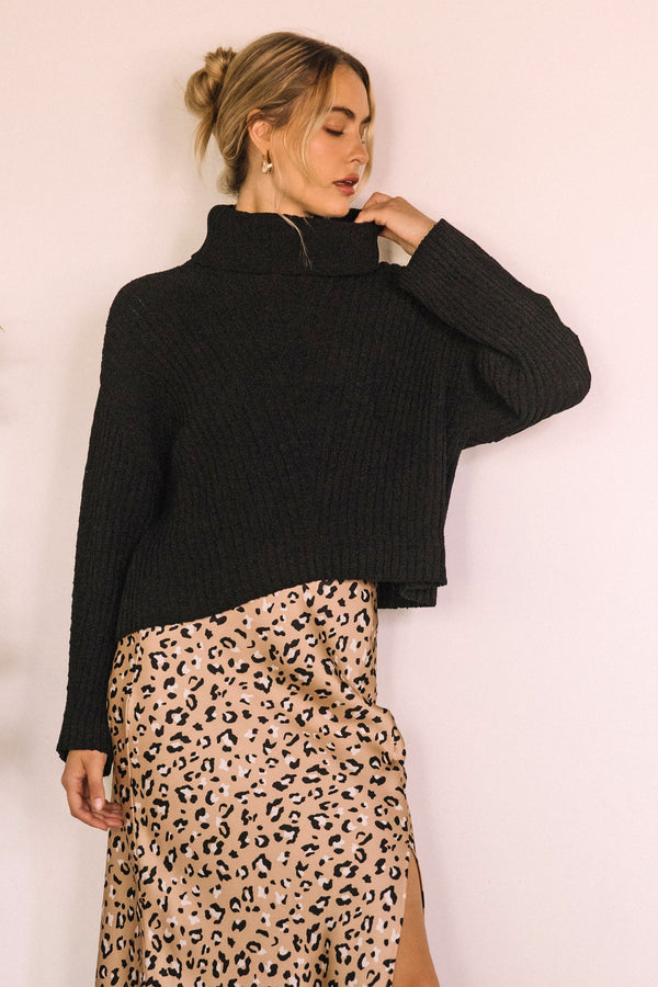 Chenille Turtleneck Sweater