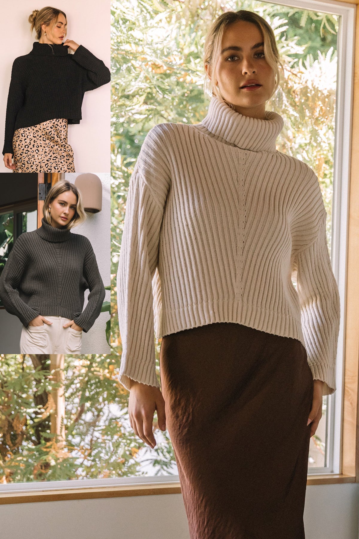 Chenille Turtleneck Sweater