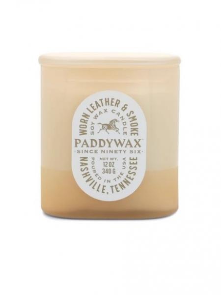 12oz Worn Leather & Smoke Candle
