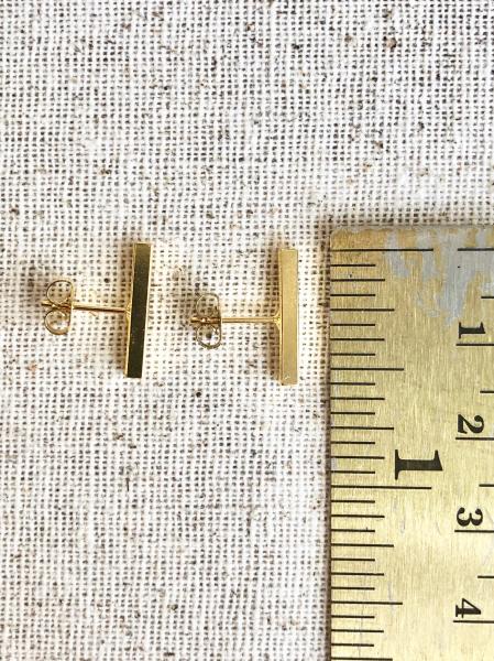 24k Gold Plate Bar Earrings