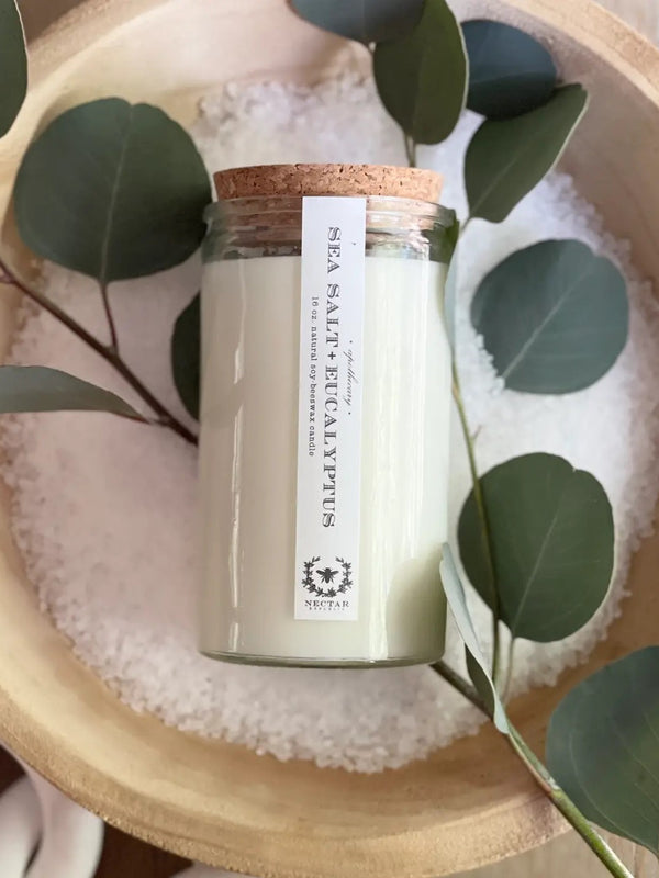 Sea Salt + Eucalyptus Apothecary Candle
