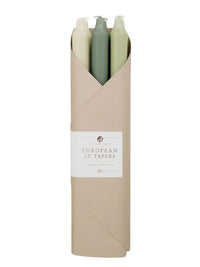 Set of 6 12" Taper Candles - Vines Mix
