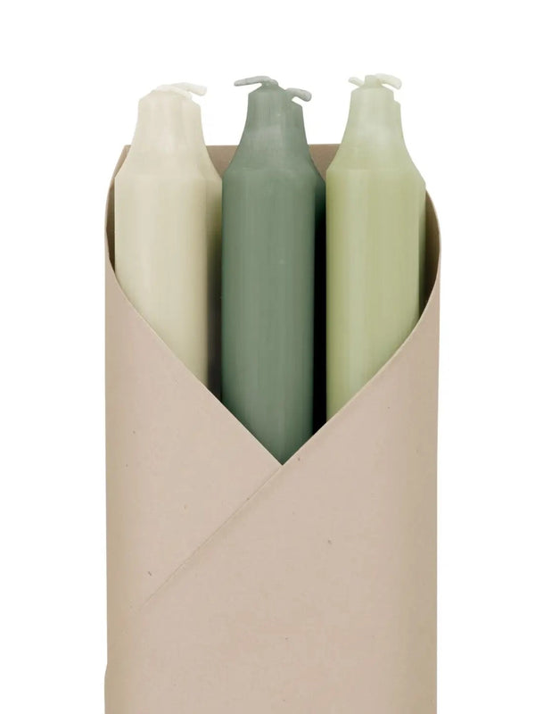 Set of 6 12" Taper Candles - Vines Mix