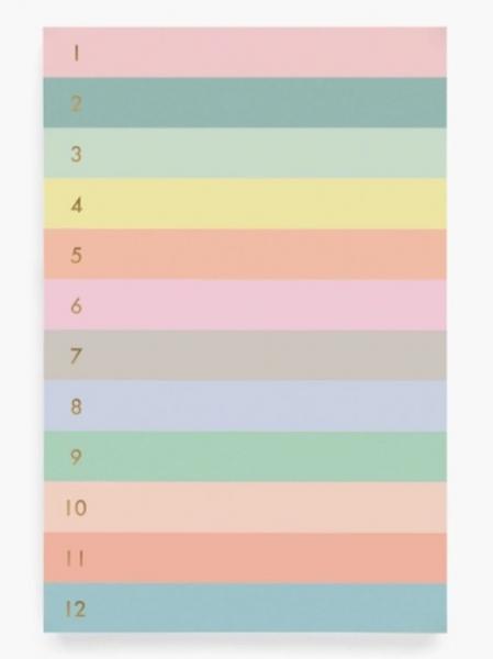 Numbered Colorblock Memo Pad