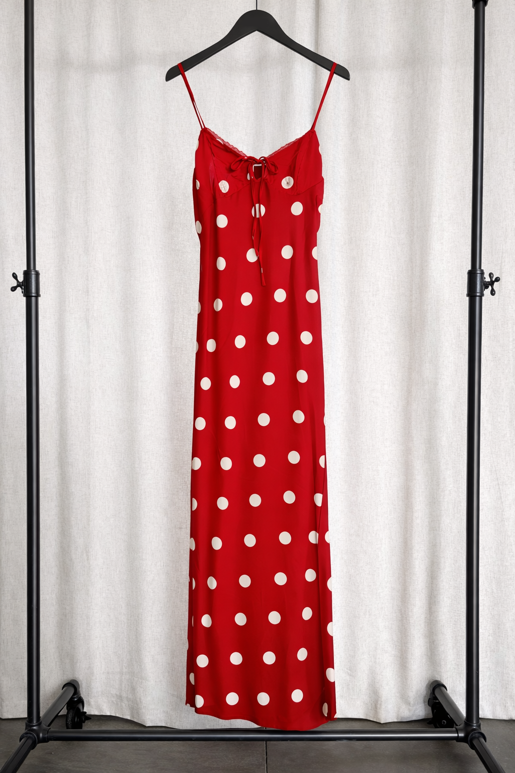 Polka Dot Tie Front Dress