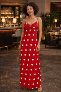 Polka Dot Tie Front Dress