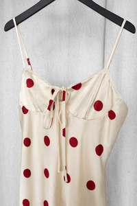 Polka Dot Tie Front Dress