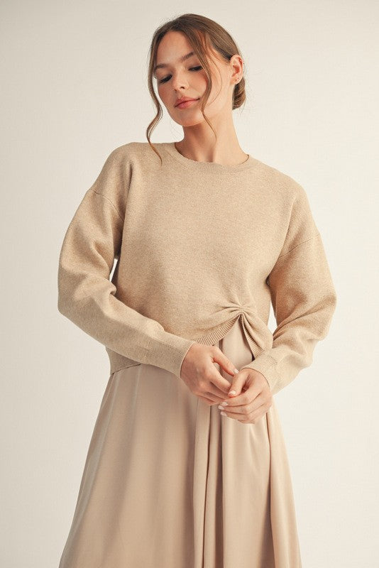 Cinched Front Sweater