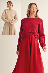 Cinched Front Sweater