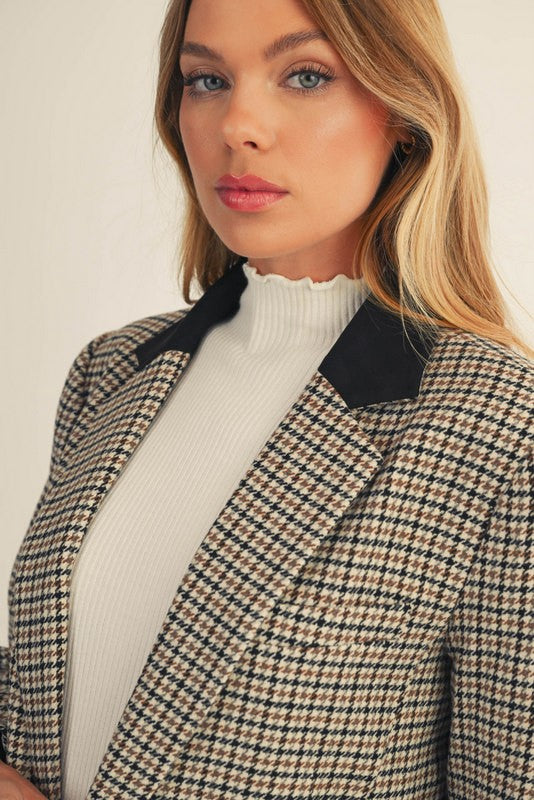 Calvin Houndstooth Blazer