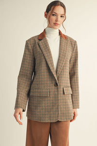 Calvin Houndstooth Blazer