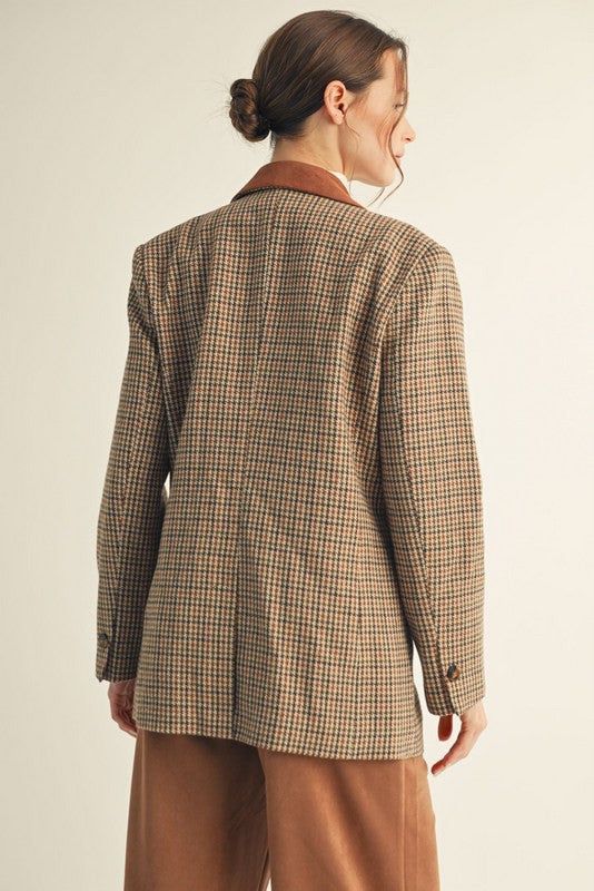 Calvin Houndstooth Blazer