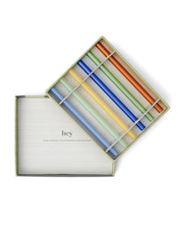 Colored Glass Straws Set/6