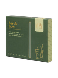Colored Glass Straws Set/6