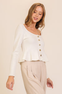 Liza Tailored Button Up Top