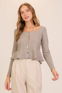 Liza Tailored Button Up Top