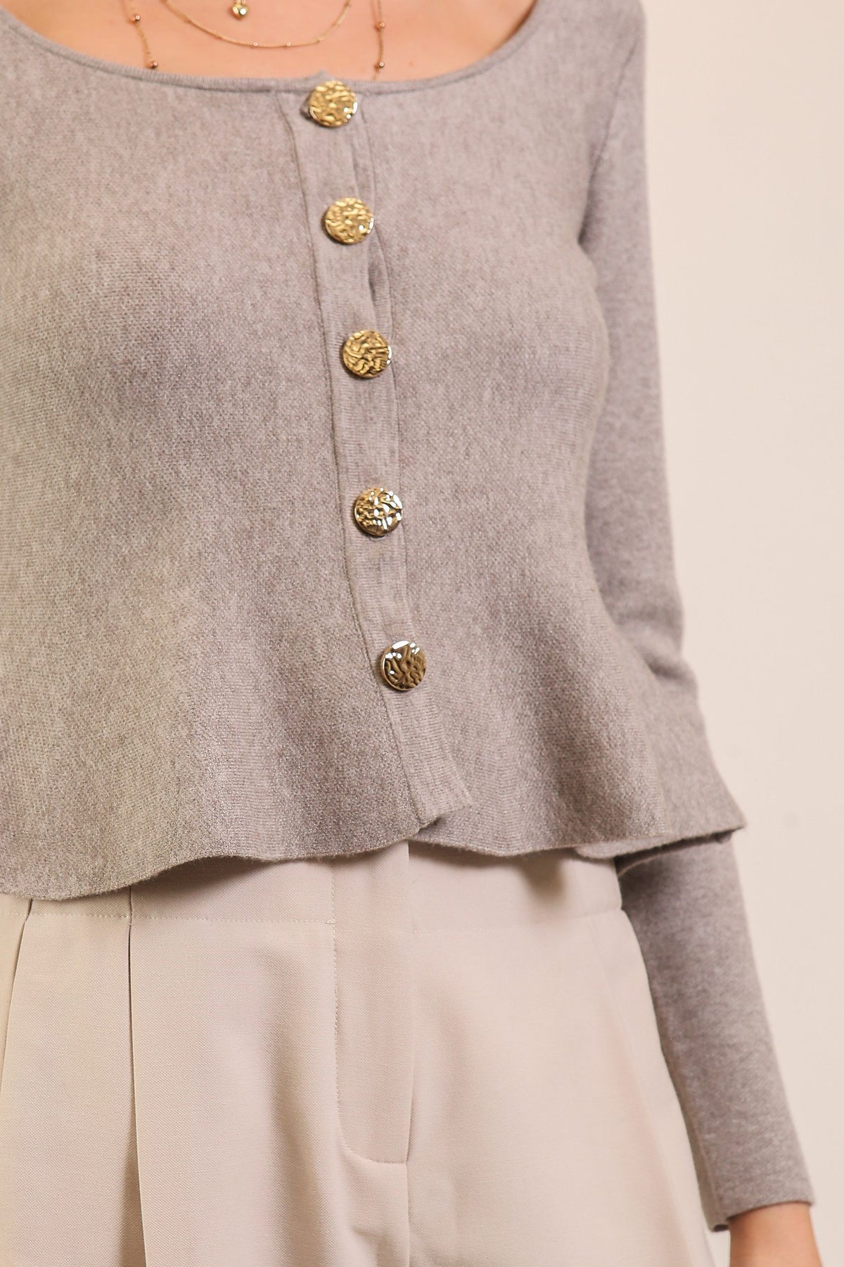 Liza Tailored Button Up Top