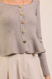 Liza Tailored Button Up Top